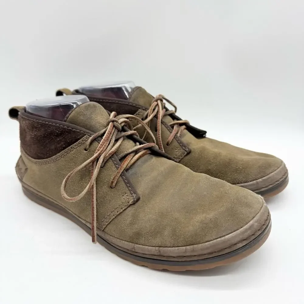 Teva Men's Cedar Canyon Suede Leather Desert‎ Chukka Boot Sneaker Olive/Tan Sz 8